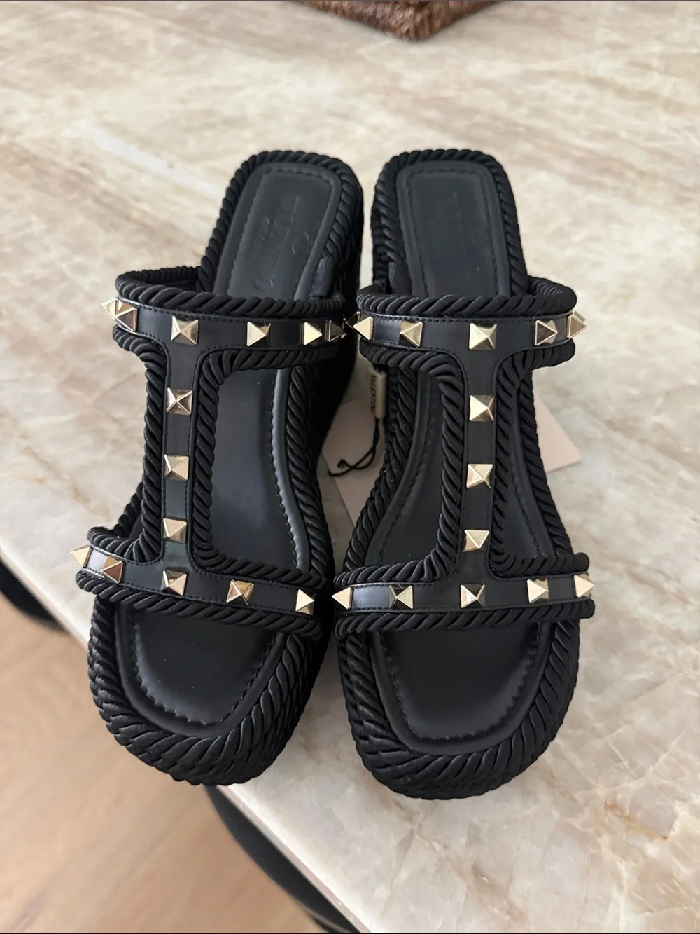 Valentino studs elevated black